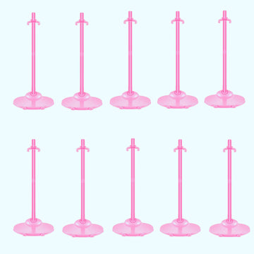 U.Will 10 Pcs Doll Stands Display Holders Doll Stands Doll Mini Display Stand Doll Support Frame Toy Doll Accessories Prop Up 11 To 13 Inch Dolls And Action Figures Doll Accessories,Light Pink