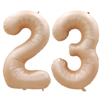 Goer Number 23 Balloons For 23Rd Birthday Party Decorations,42 Inch Jumbo Foil Helium 32 Balloons For 32Nd Birthday Party Decoration (Caramel)