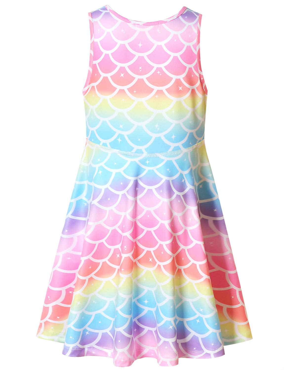 America Doll & Girl Matching Mermaid Dresses 18-Inch Dolls Clothes Summer Sun Dress 8-9Y