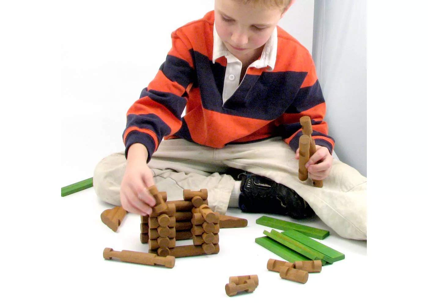 Maxim Enterprise Tumble Tree Timbers Wood Building Set - 450 Pieces, Educational STEM Toy, Brown, Model 53036
