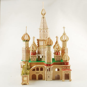 Nwfashion Wooden Dream Dollhouse Diy 3D Puzzle Miniature Doll House (St Petersburg Russian Castle)