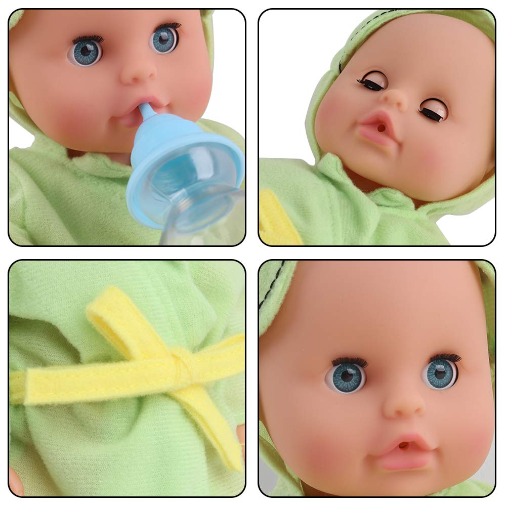 Deao Baby Doll Set,Bathtime Baby Doll 6 Pcs Accessories For Kids