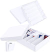 Leyzan 5 Row Trading Card Storage Box, 2 Pack Cardboard Storage Box with Divider for Mtg, Tcg, Sports Cards