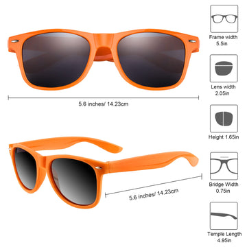 Fepito 30 Pieces Party Sunglasses Bulk For Birthday Party Supplies Treat Bag Fillers For Beach Pool Party Toys, Orange