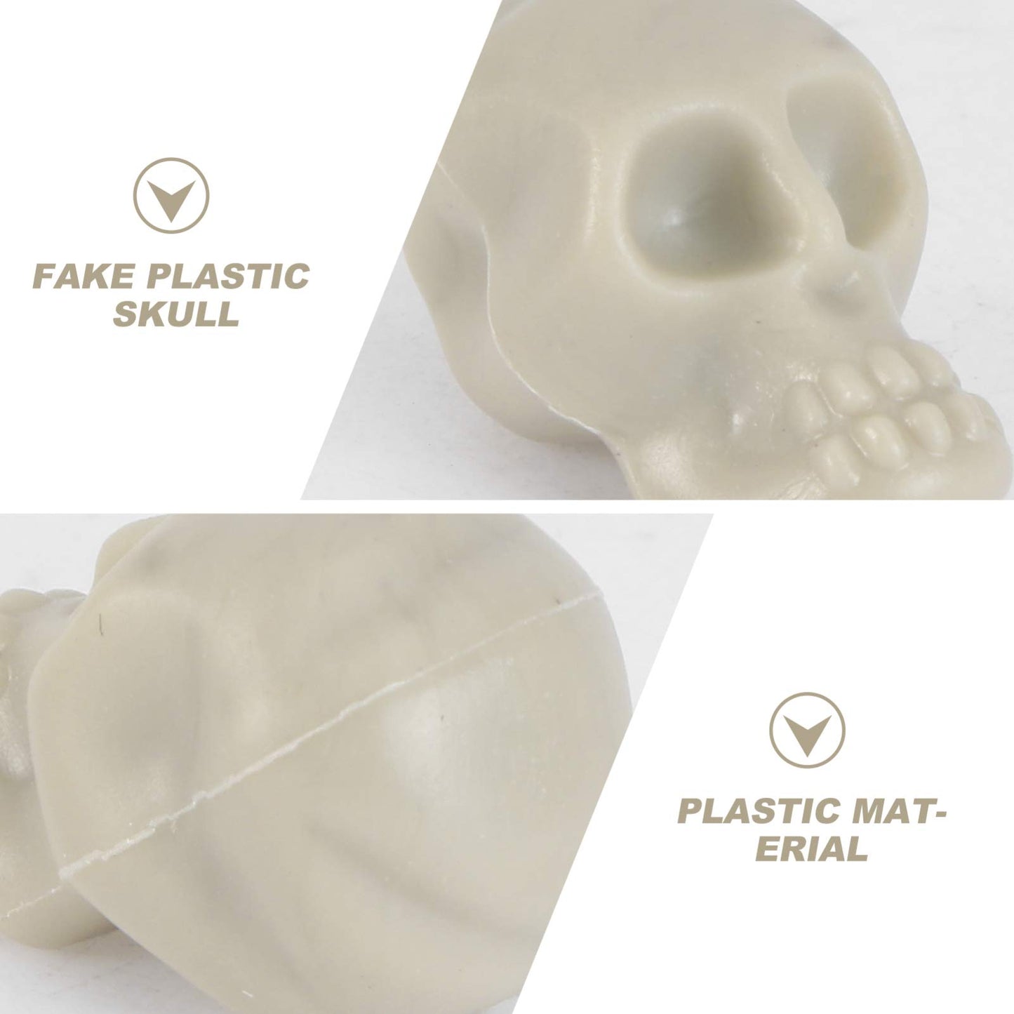 Pretyzoom 150Pcs Mini Plastic Skull Heads Miniature Skulls Halloween Decorations Realistic Skeleton Skulls For Halloween Trick Toy Accessories (0.8'X0.5')
