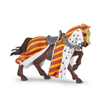 Papo Medieval Fantasy Tournament Horse Figurine, Hand-Painted, Multicolor, Model 39945, Collectible for Ages 3+