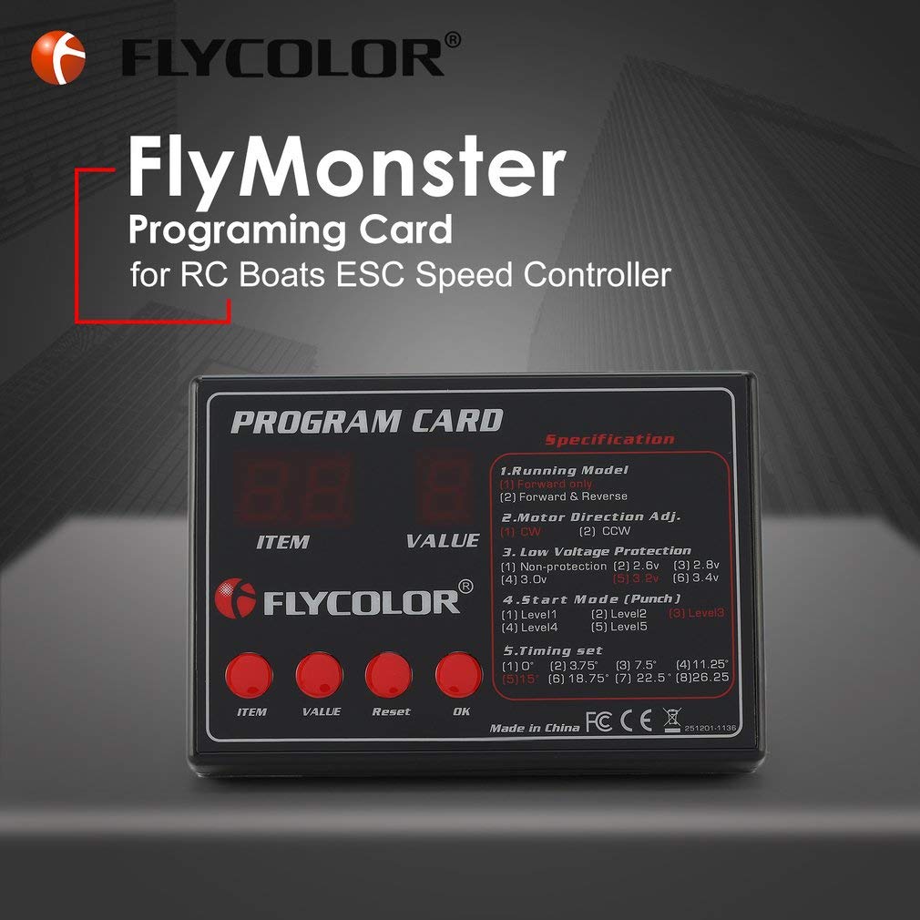 Flycolor Flymonster Programing Card For Remote Control Rc Boats Ship Esc Electronic Speed Controller(70A/90A/120A/150A)