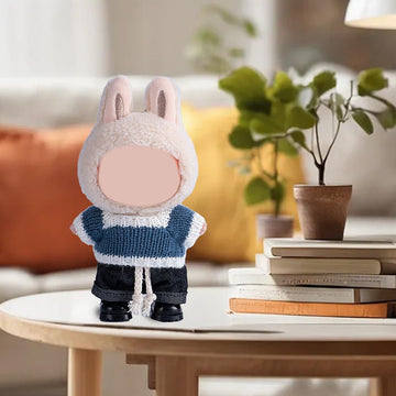 17cm Doll Clothes Set enhanced Jeans & Knitted Sweater Outfit for 17cm 15cm Dolls Cute Dress Up Fashion No Doll Included (F 17cm/15cm)