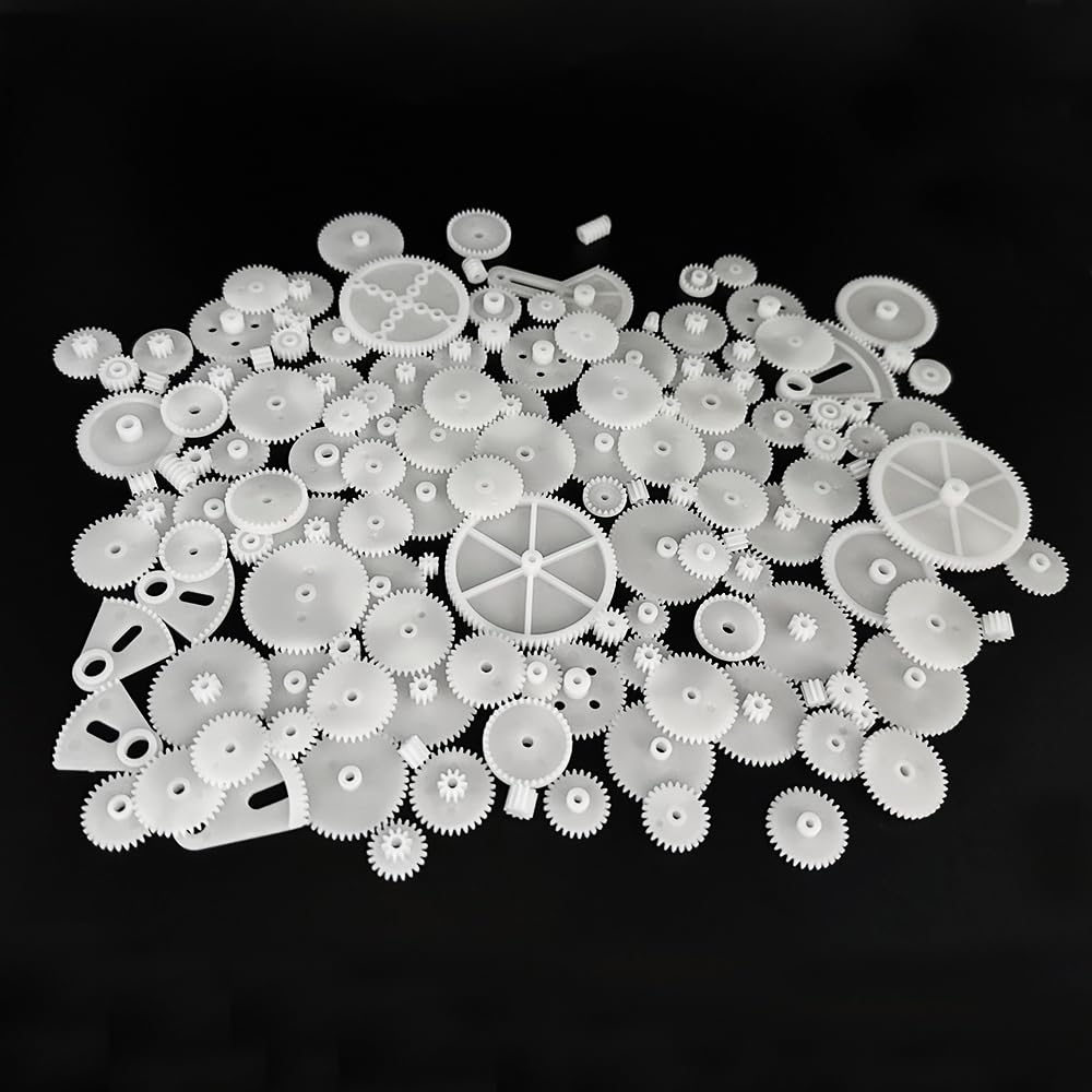 137Pcs Small Motor Gears Plastic Gears For Motor Rc Car Model Toy Diy Helicopter Rc Toy Gear Replacement Module 0.5 (137)