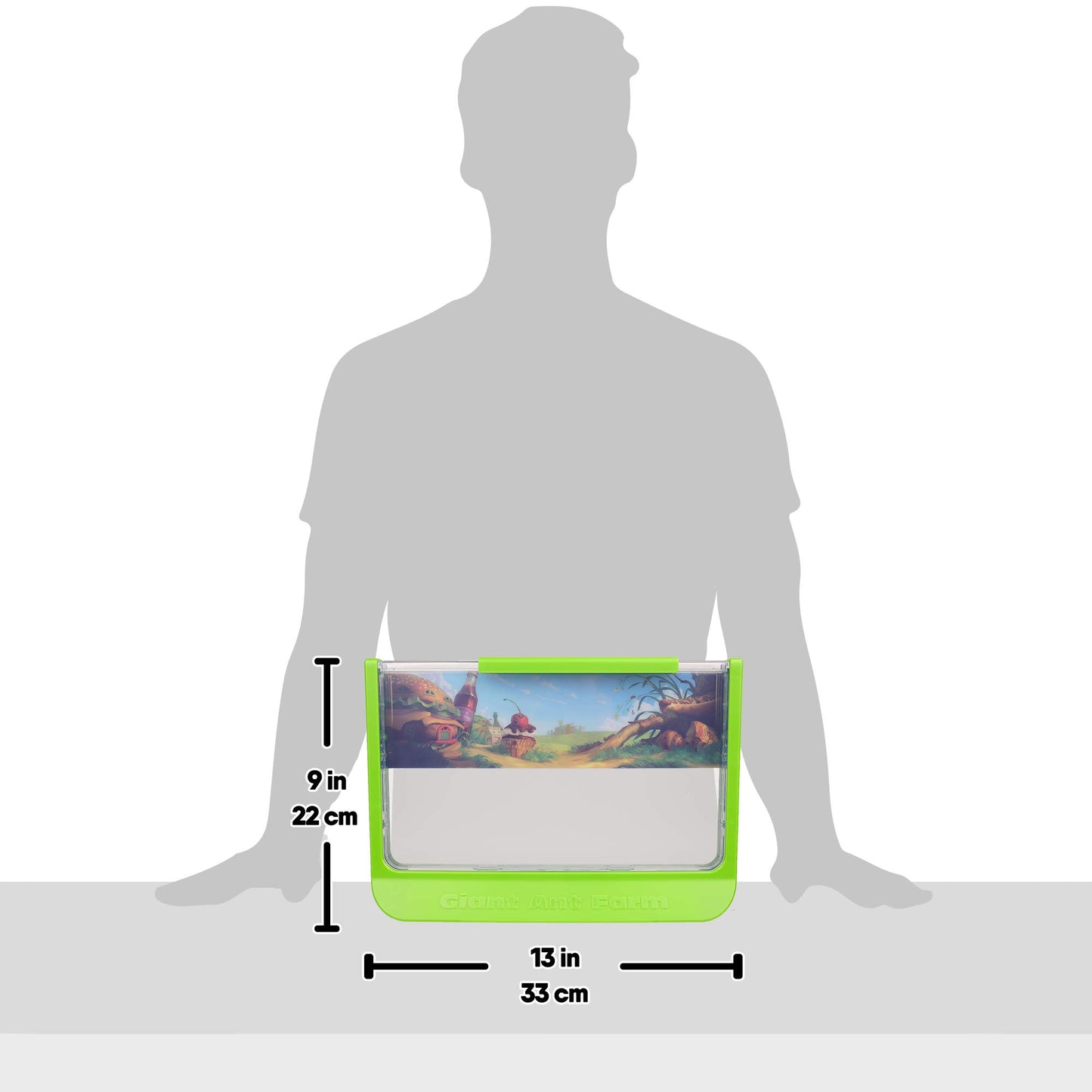 Uncle Milton Giant Ant Farm - Large Green Viewing Area - Live Ant Care - Nature Learning Science DIY Kit for Kids