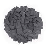 Bulk Dominoes Plastic Bulk 100pcs - Building and Stacking and Chain Reaction Toppling STEAM Toy Blocks for Kids (Dark Grey)