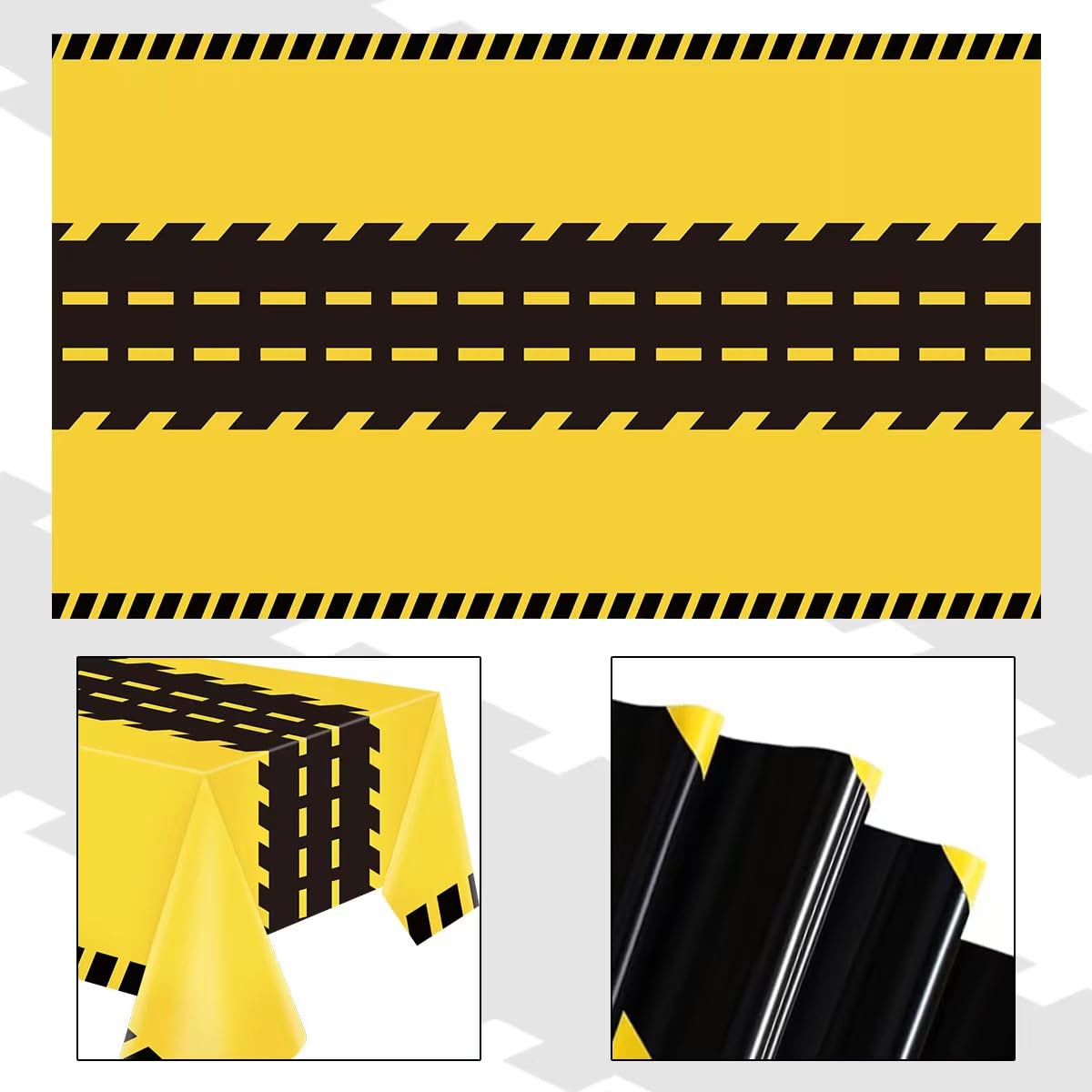 Dvaorc 4 Pack Construction Party Tablecloths Rectangle Construction Table Covers Dump Truck Birthday Table Cloth For Kids Boys B