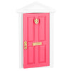 Mini Wooden Door Mini Wooden Door Bright Color Vivid Details Smoother Dollhouse Miniature Fairy Door for 1:12 Doll House Gifts(Rose Red)