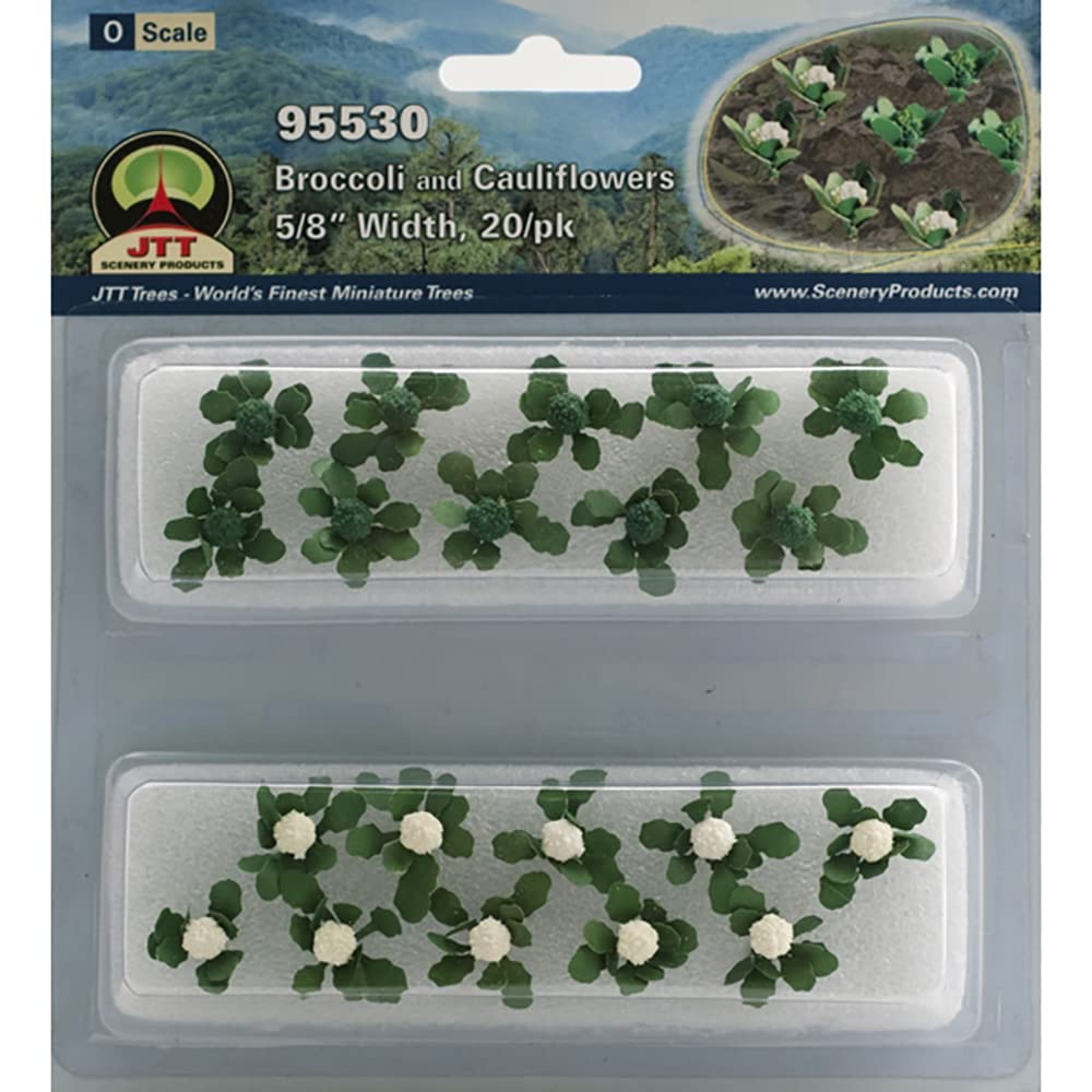 JTT Scenery Products Gardening Plants Broccoli and Cauliflowers O Scale Hobby Train Sceneries