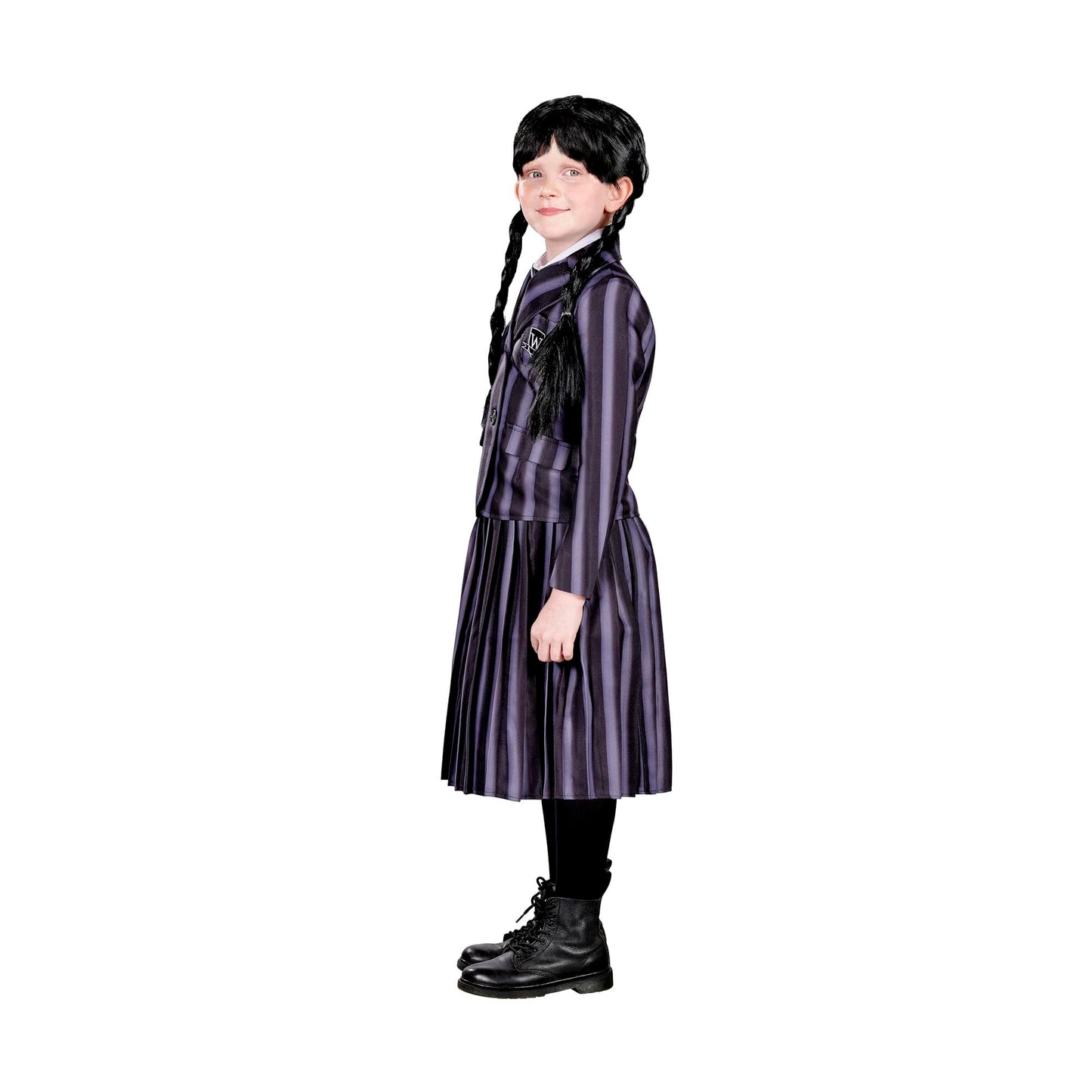 Wednesday Inspired gothic girl School Uniform child costume Small