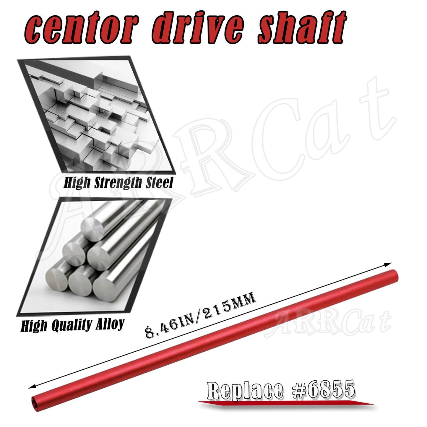 Complete Slipper Clutch & Center Driveshaft Upgrades Part for 1/10 Slash 4X4 VXL,ARRCat Steel 6878 Differential Gear and 32P 15T
