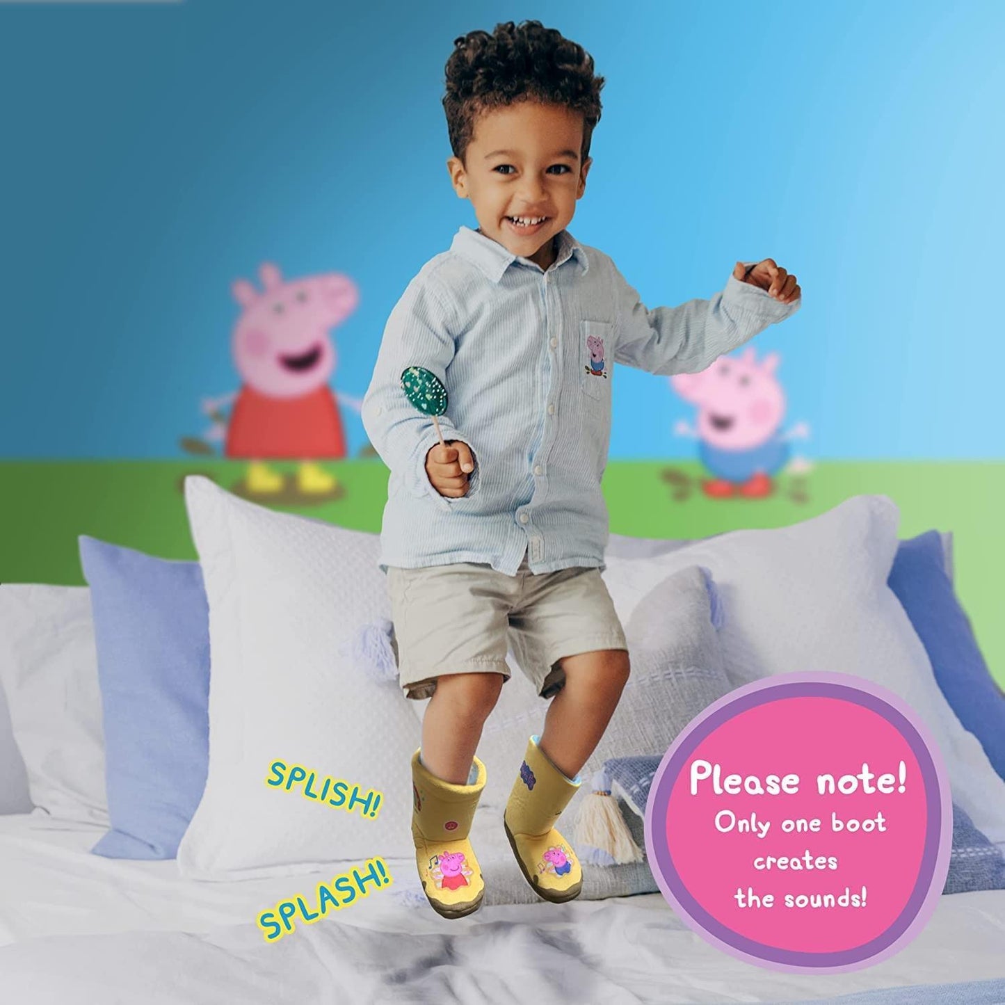 Peppa Pig Toys Muddy Puddle Boots With Sounds | Interactive Wearable Yellow Toy Wellies With Sound And Music Activated As You Walk Or Run
