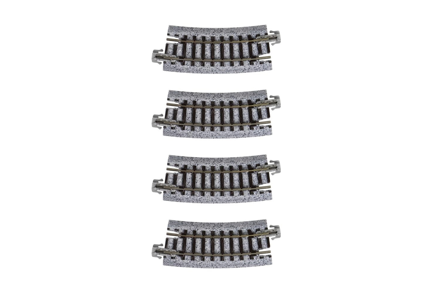 Kato USA Model Train Products Unitrack, 216mm (8 9/16'') Radius 15-Degree Curve Track (4-Piece)
