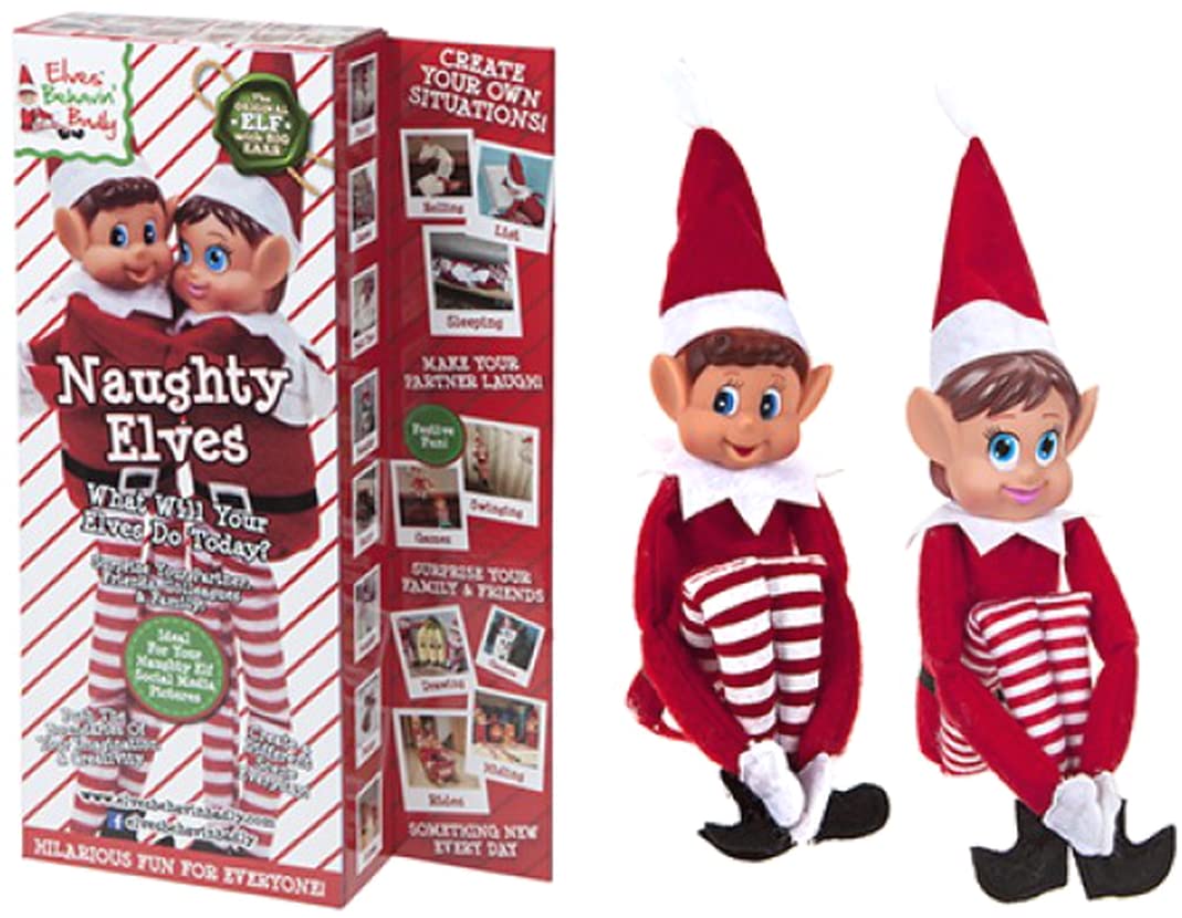 Elves Behavin' Badly - 12' Vinyl Faced Naughty Elf Doll (1 Naughty Elves - 1 Boy & 1 Girl)