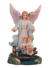 Stealstreet Ss-G-1645W Ss-G-1645, 5 Inch Pink Guardian Angel Statue Figurine Watching Over 2 Kids, 5'