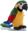 Clobeau Talking Parrot Toy Macaw Parrot Plush Stuffed Toys Animal Plush Toy Repeat What You Say Stuffed Parrot Pet Toy Plush Bud