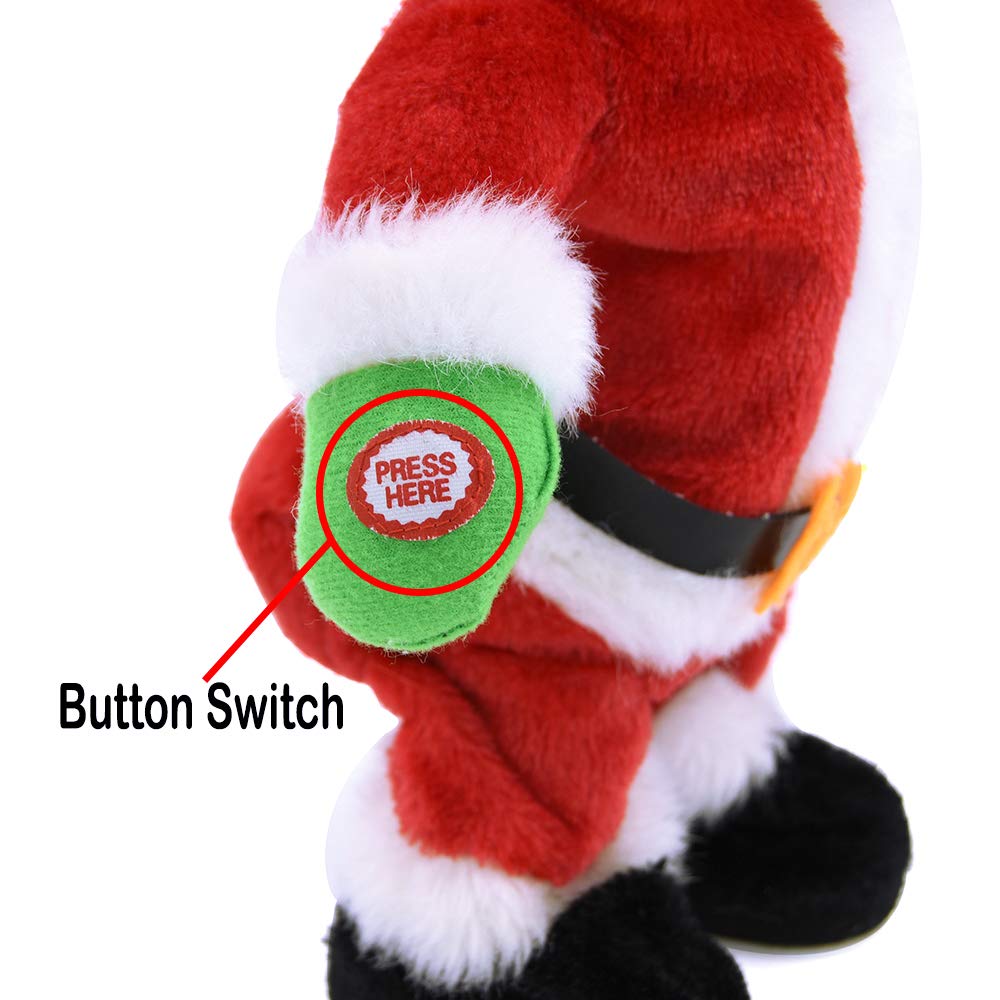 Niuxtool Twerking Santa Claus, Twisted Hip, Singing And Dancing Electric Plush Toy, Gifts For Kids And Women-Sing In English