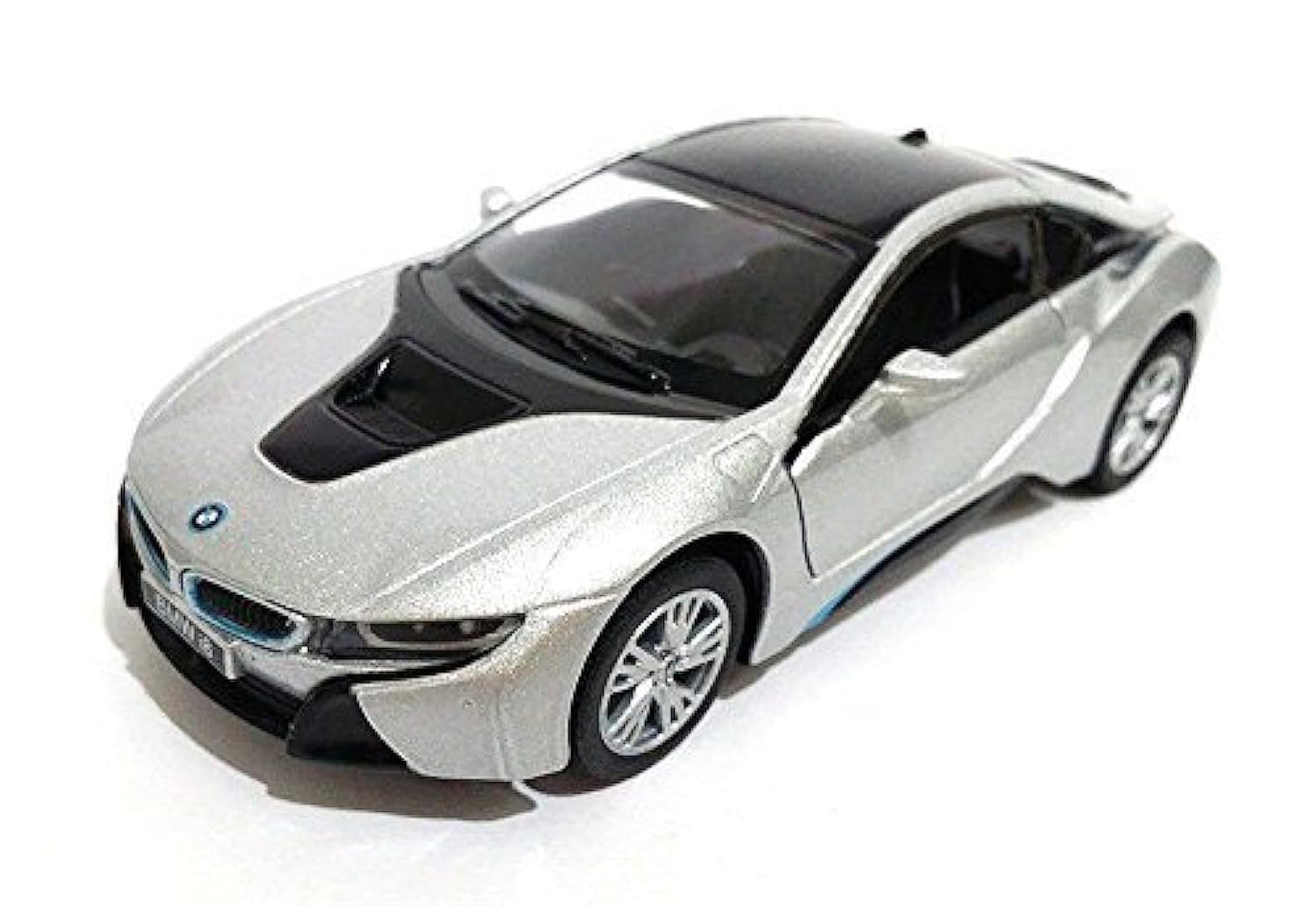 Kinsmart New 1:36 Display - Silver Color Bmw I8 Diecast Model Car