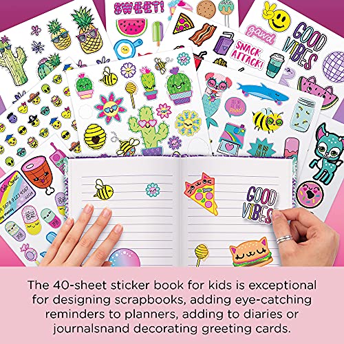 Fashion Angels 1000+ Ridiculously Cute Stickers For Kids - Fun Craft Stickers For Scrapbooks, Planners, Gifts And Rewards, 40-Page Sticker Book For Kids Ages 6+ And Up