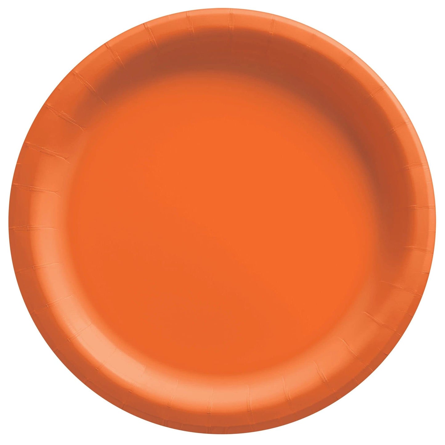 Orange Peel Round Paper Plates - 10' (20 Pc) - Perfect For Parties, Picnics, & Everyday Meals