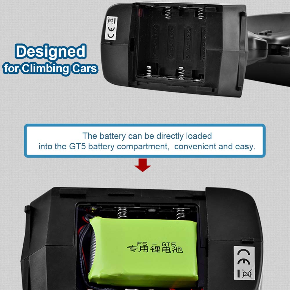 GoolRC 2pcs Flysky FS-GT5 RC Transmitter Battery, 2S 7.4V 1500mAh Lipo Battery for Flysky FS-GT5 Remote Controller