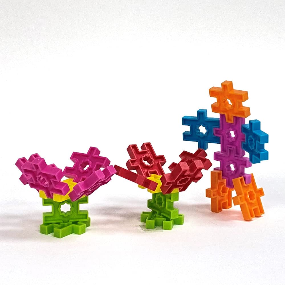 Incredibly Interconnectable Toys Kadu Da Brights 28 Piece Set - Stem/Steam Building + Construction Toy, For Open + Imaginative P