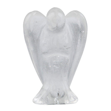 Rockcloud Healing Crystal Gemstone Carved Pocket Guardian Angel Figurines 1.5 Inch