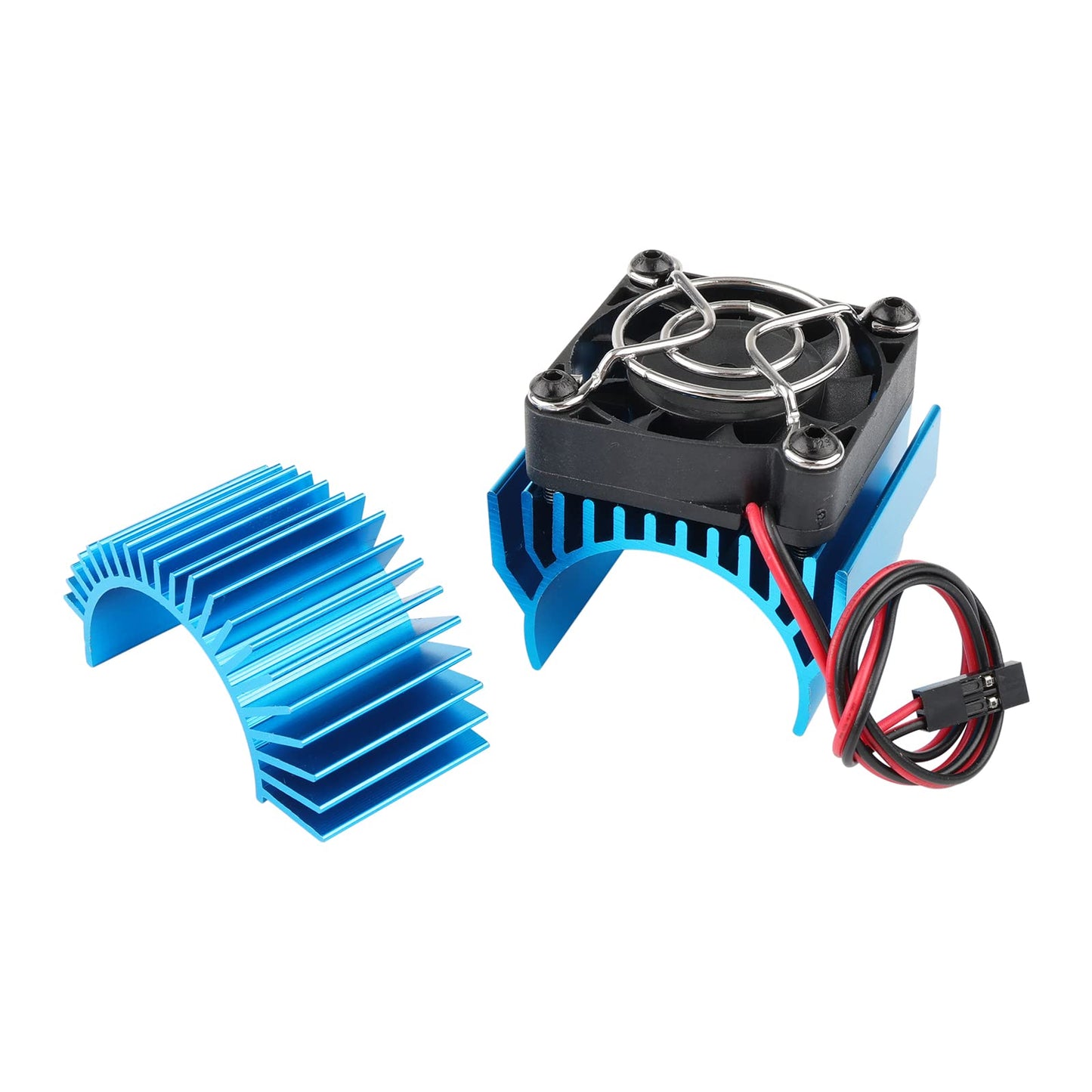 Rchobbytop Aluminum RC Heat Sink with 5V Cooling Fan 3650 3660 540 550 Size Motor Heatsink and Motor Seat Combo for for Wltoys A