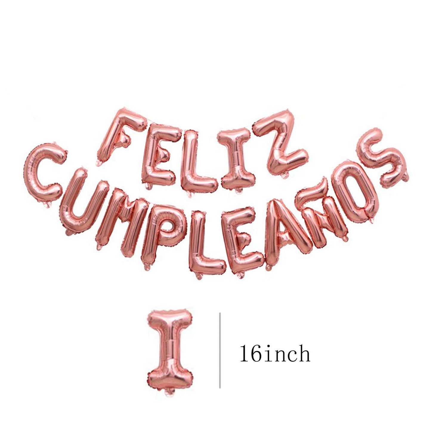 Letter Balloons Feliz Cumpleanos Rose Gold Balloon Happy Birthday Balloons Birthday Banner Decoration Party Decoration Supplies