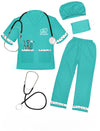 Anphile Dentist Costume For Kids, Kids Dentist Costume Play Set, Dress Up Costume For Halloween Career Day, 3-6 Years Old, Green