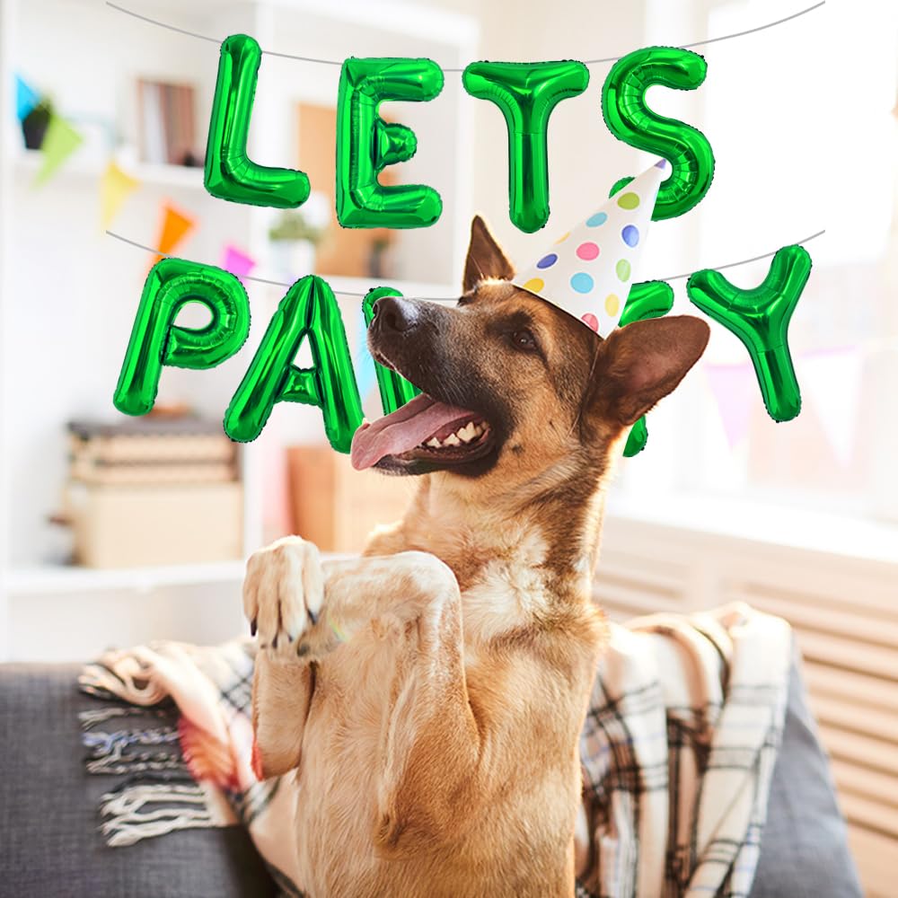 Toniful 52 Pieces 16 Inch Green Letter A-Z Balloons,Custom Phrase Mylar Foil Alphabet Letter Diy Personalized Phrase Banner For