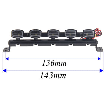 Vgoohobby RC LED Light Bar Roof LED Lamp Body Shell Roof Light Compatible with Traxxas TRX-4 SCX10 90046 D90 SCX10 II CC01 Redca