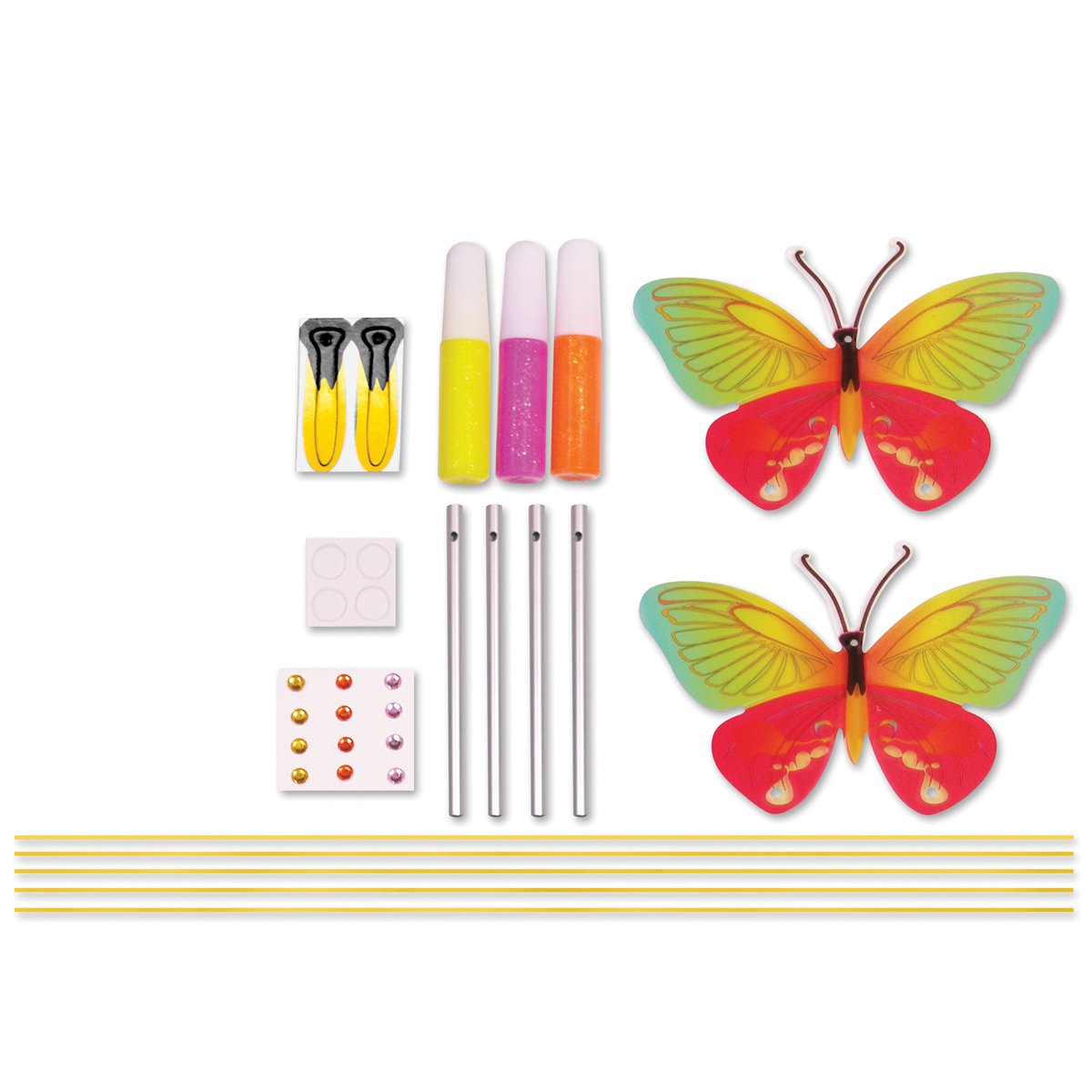 Creativity For Kids Butterfly Wind Chime Mini Craft Kit , Red