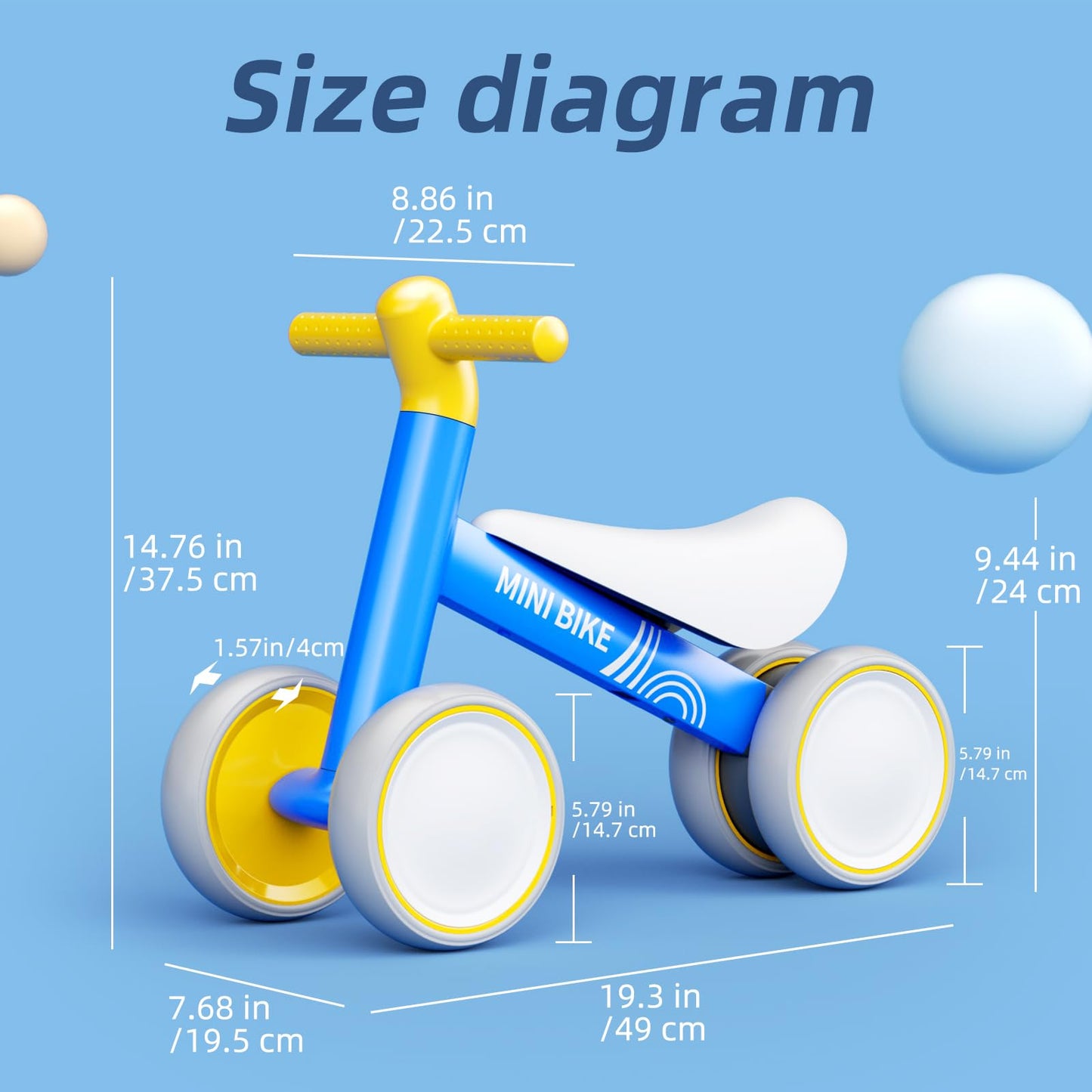 XJD Baby Balance Bikes Bicycle Baby Toys for 1 Year Old Boy Girl 10 Month -36 Months Toddler Bike Infant No Pedal 4 Wheels First