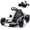 PALBY'S Ride on Go Kart for Kids, 24V 300W, 8MPH, White, Standard Size, Max Load 175lbs, Model YC18-PALBYS-