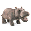 Folkmanis Baby Hippo Hand Puppet - Gray Plush, One Size, Model 3165