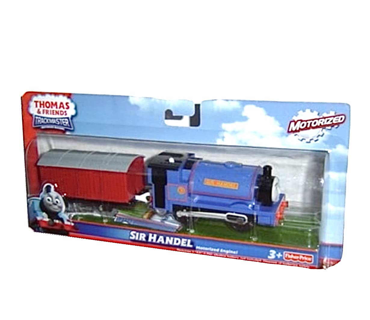 Trackmaster Railway System : Thomas and Friends Motorized Road and Rail Battery Powered Tank Engine - Sir Handel with 2 Red Pass