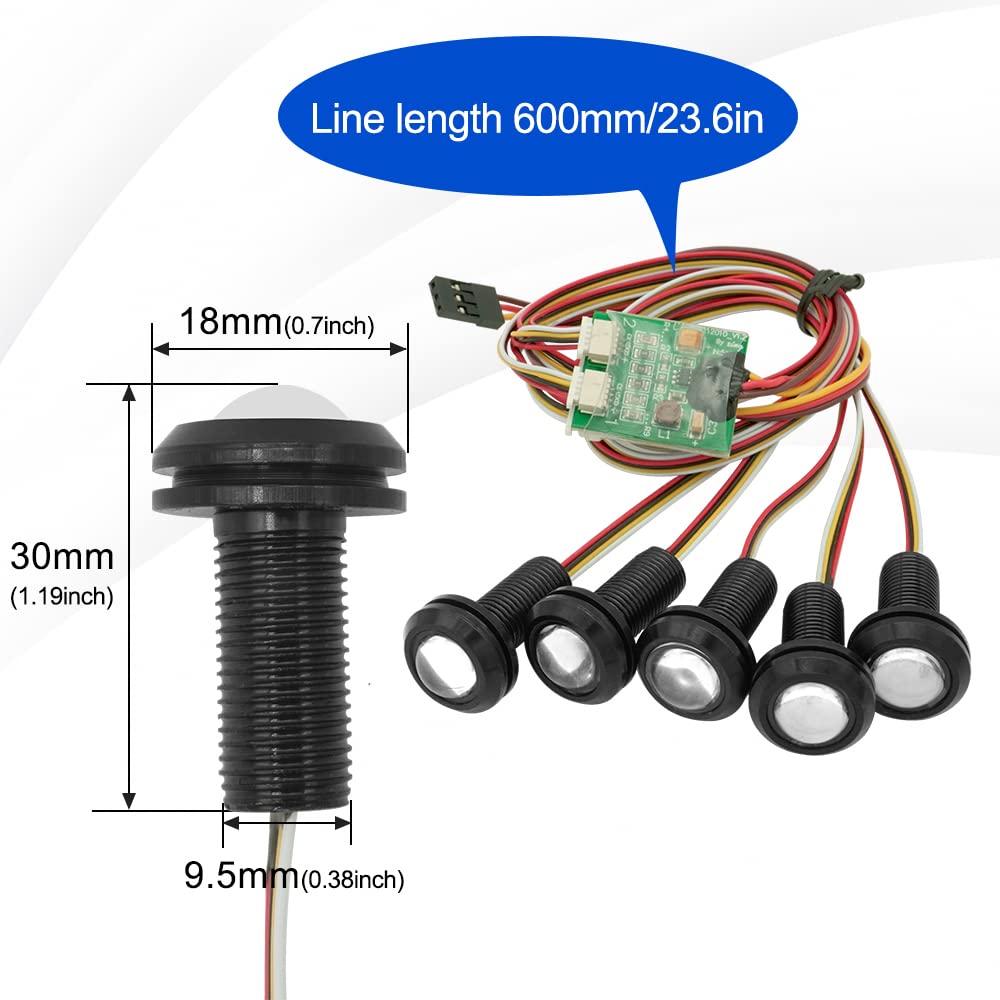 GLOBACT RC Light Kit with 10 Modes for 1/10 Slash 2WD/4 4 RC Truck