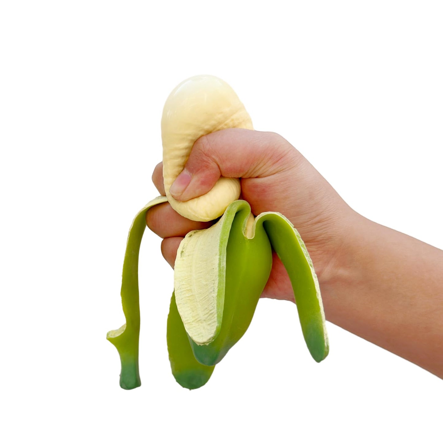 Funnysquee Green Banana Squishies Stress Relief Soft Scented Novelty Toy Simulation Bananas Fruit Squeeze Toys Cute Birthday Gift For Kids (Green Banana)