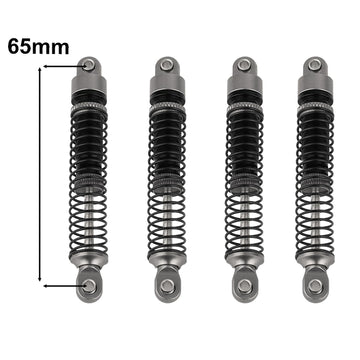 RZXYLRC 4PCS 65mm Aluminum Shocks Absorbers Oil Threaded Damper for 1/18 RC Crawler TRX4M TRX-4M Bronco Defender K10 Upgrade Par
