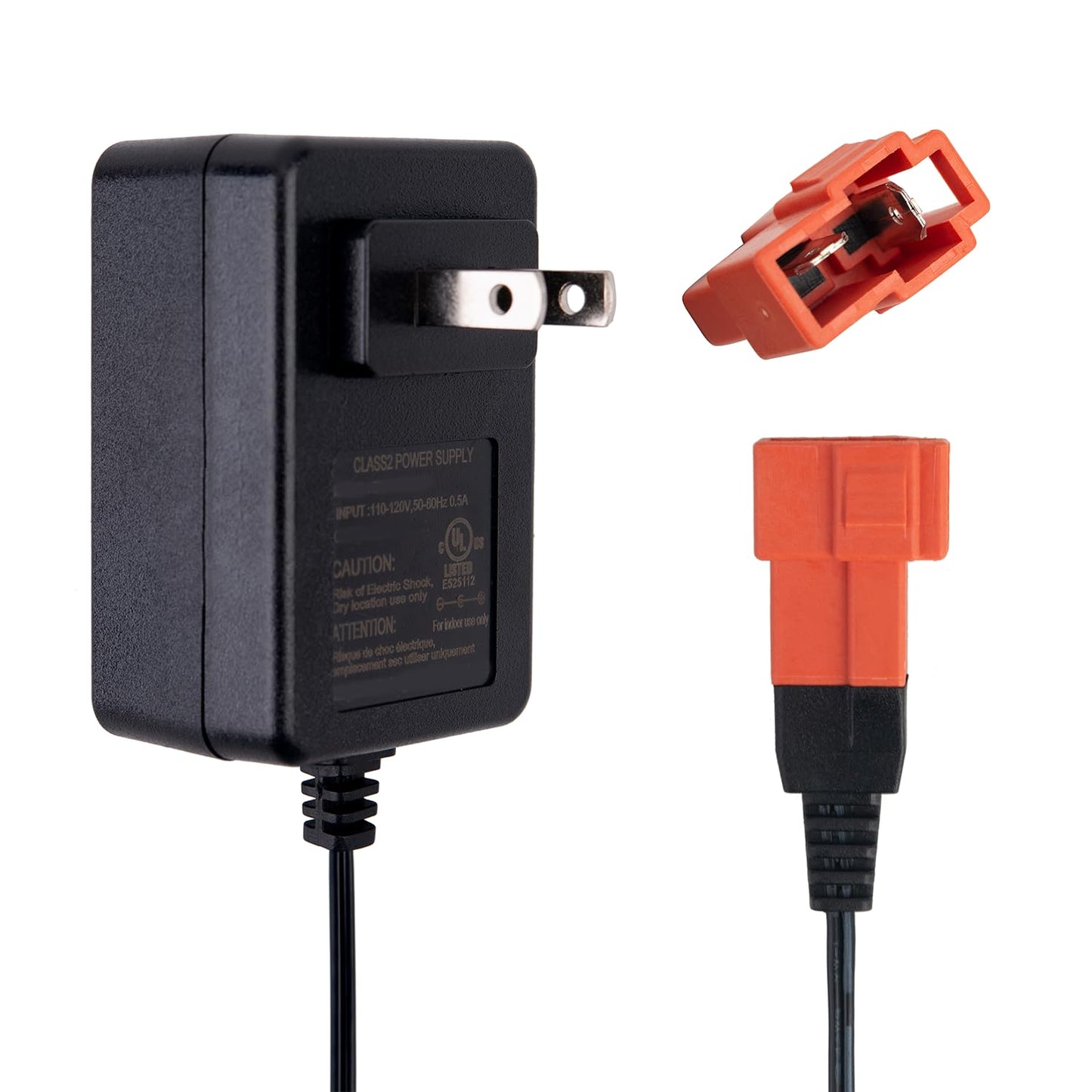 12V Charger for Kids Ride-On Cars - 12 Volt Battery Charger for Kids Ride On Toys with Square Plug, Fits Multiple Brands