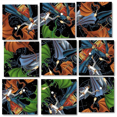 B Dazzle Wizard & Dragons Scramble Squares 9 Piece Puzzle