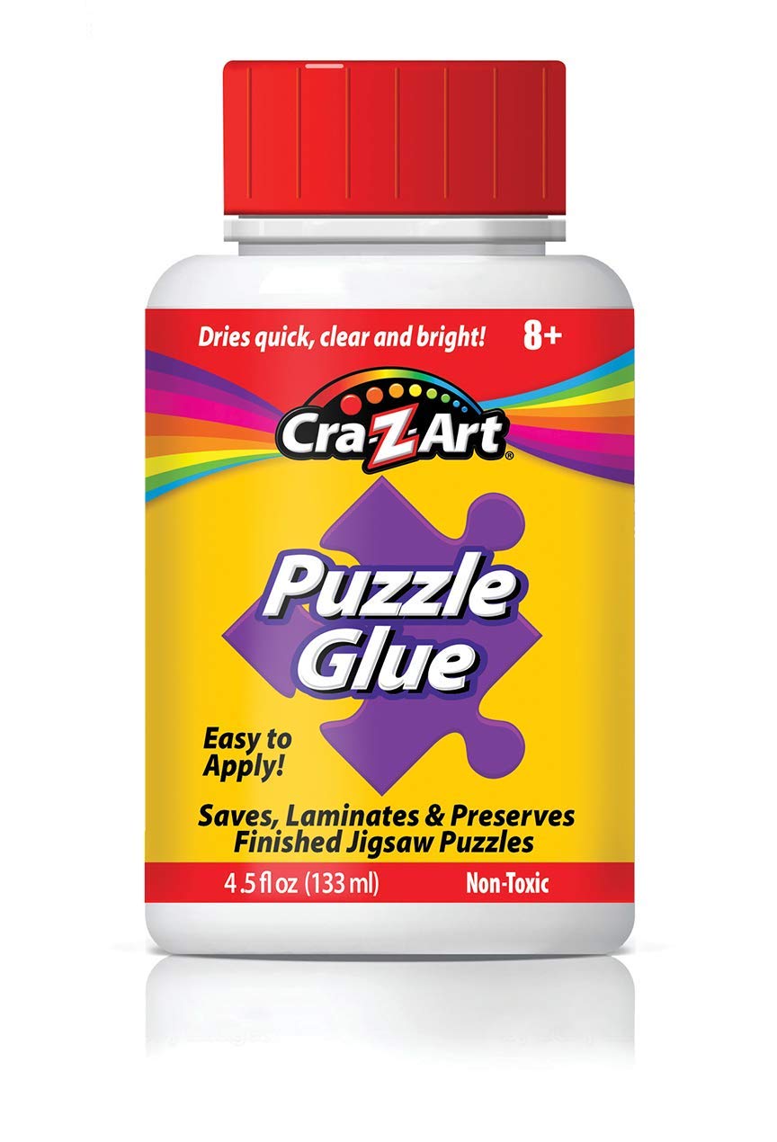 Roseart Jigsaw Puzzle Glue With Applicator - Saves, Laminates And Preserves Finished Jigsaw Puzzles - Easy To Apply, Dries Quick, Clear & Bright