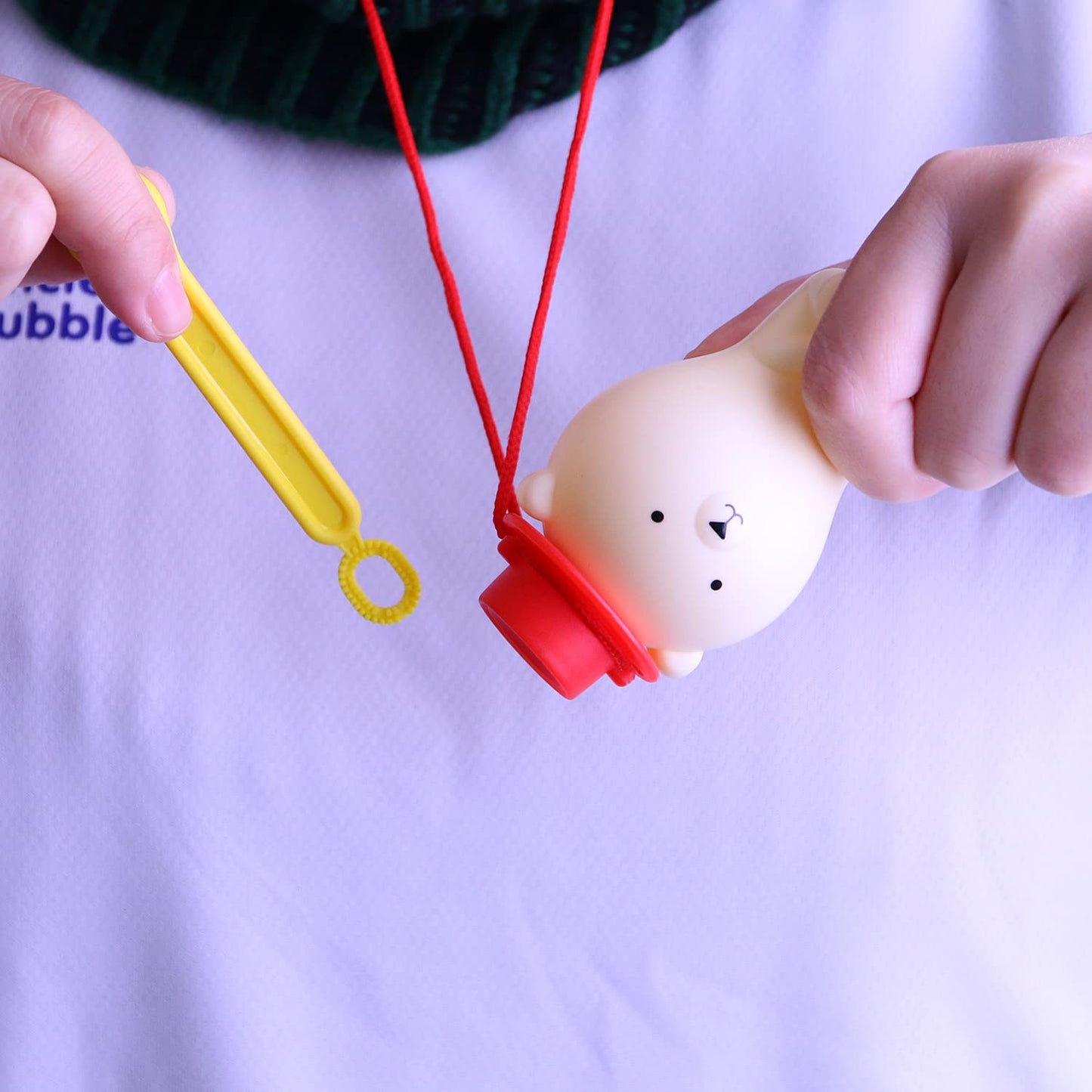 Uncle Bubble Fun Anti-Spill Pals - Brown Bear Toy with Bubble Solution & Wands for Kids Birthday Party Favor