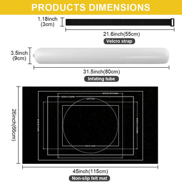 Ainiv Jigsaw Puzzle Mat Roll Up 1500 Pieces 46 x 26 Portable Felt Puzzles Board with Travel Storage Bag Jigsaw Saver Pad Keeper for mature-themeds Teens Black